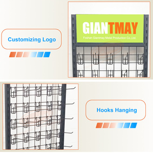 Siêu thị lưới tường Giá cửa hàng bán lẻ tùy chỉnh dây lưới hiển thị móc đứng - Product Image 6