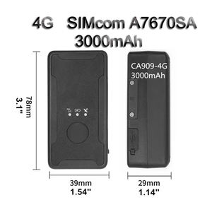 Rastreador GPS portátil ET909 3000mAh 4G, dispositivo de seguimiento de tiempo Real, Mini rastreador GPS magnético impermeable para motocicletas y coches - Product Image 4