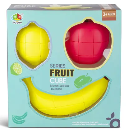 New Design 3x3 Speed Magic Cube Creative Toys Beejay Apple Lemon Banana Kids Educational Toy Puzzle Fruit Cube