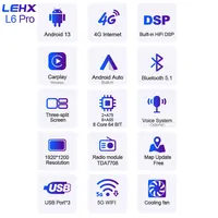 Système de navigation GPS autoradio Android 2DIN Lehx 13,1 pouces avec écran OLED DSP résolution 2K - Compatible avec plusieurs marques