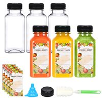 Stock local aux États-Unis, bouteilles en plastique pour jus de 240 ml, 350 ml, 480 ml, transparentes, vides, réutilisables, bouteilles d'eau jetables, contenants pour boissons