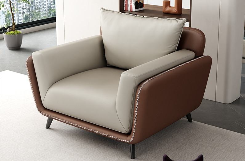 Canapé une place en cuir western résistant à l'usure