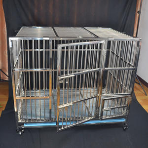 Vente en gros <span class=keywords><strong>de</strong></span> cages à chiens <span class=keywords><strong>de</strong></span> luxe très vendues, en acier inoxydable, durables, tubes carrés robustes, pliables, chenils pour chiens, cages à chiens robustes - Product Image 2
