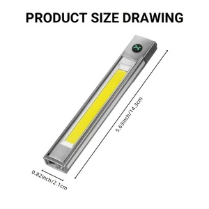 Pointeur laser multifonction avec lampe torche, règle et pince, rechargeable, lampe stylo LED pour usage extérieur - Product Image 3