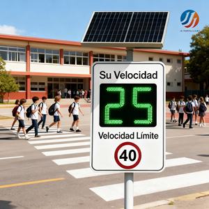 Segnale Stradale <span class=keywords><strong>Radar</strong></span> Multilingue con Display LED Solare per Rilevamento Velocità e Avviso di Rallentamento, 23 Anni di Esperienza - Product Image 6