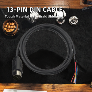 Cavo Video DAJIANG Personalizzato con Connettore DIN a 13 Pin, Guaina in PVC Intrecciata, con Estremità Aperta e Filo Maschio Stagnato <span class=keywords><strong>per</strong></span> Fotocamera - Product Image 2