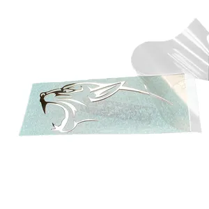 Op Maat Gemaakte Driedimensionale Glans Zilver Waterdicht En Slijtvast Aangepaste Metalen Transfer Sticker Logo