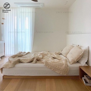 White Oak Tatami <strong>Floor</strong> <strong>Bed</strong> Headboardless Low Platform <strong>Bed</strong> Japanese Minimalist Solid Wood <strong>Bed</strong> <strong>Frame</strong> for Kids Bedroom - Product Image 4