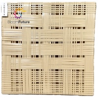 Lámina de Techo Modular de Ratán Tejido Plástico con Marco, Montaje Rápido y Bajo Mantenimiento para Terraza y Veranda