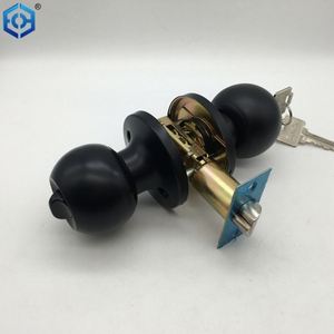 Bouton de porte intérieur en acier inoxydable noir avec pêne dormant à clé Caractéristiques étanches antivol durables - Product Image 4