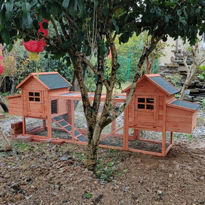 <span class=keywords><strong>Cage</strong></span> durable de huche pour animaux de compagnie en bois spacieuse de qualité supérieure avec fermeture à bouton pour poulets lapins pigeons pour une utilisation dans le jardin d'arrière-cour - Product Image 1