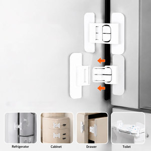Baby Proofing Cabinet Locks Child Safety Adhesive Drawer Latches No Drill ABS Plastic for Kitchen Fridge Toilet Cupboard - Product Image 2
