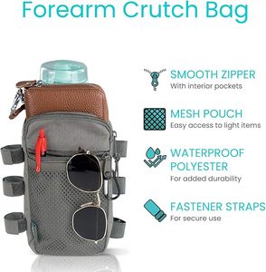 Sac de transport personnalisé, léger, résistant à l'eau et réglable pour béquilles, cannes et accessoires de béquilles de bras pour adultes - Product Image 3