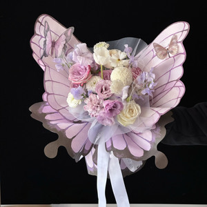 Korean <strong>Designer</strong> Butterfly Bouquet <strong>Wrapping</strong> <strong>Paper</strong> Colorful Butterfly Flowers <strong>Wrapping</strong> <strong>Paper</strong> - Product Image 1