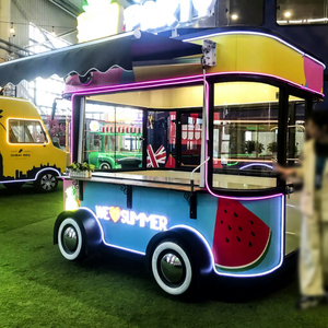 Camion de restauration mobile entièrement équipée en fibre de verre et acier inoxydable, pour la vente rapide de glaces, hot-dogs et frites, résistant à la rouille - Product Image 1