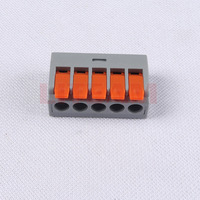 Conector rápido naranja y gris, terminal eléctrico, empalme rápido, Conector de cable push-in