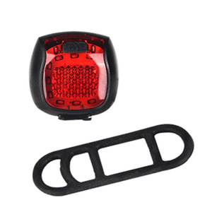 <b>Bicycle</b> Taillight Led Flash Light Waterproof IpX4 Night Riding Bike Light Black Plastic Battery Powered - Product Image 1