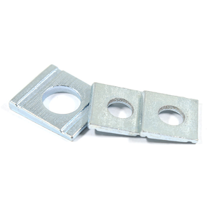 DIN434 rondelles carrées biseautées pour rondelles coniques carrées fendues en acier zingué M8 M10 M12 M16 M20 M22 M24 M27 - Product Image 1