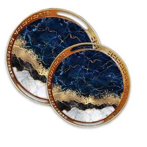 Bandeja rectangular de alta calidad, juego de regalos para decoración de fiestas, vajilla, servicio de bebidas, sala de estar, hecho a mano, precio al por mayor - Product Image 6