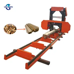 LEABON Full Automatic Log Saw Horizontal Band Sawmill Machine for sale
