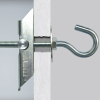 Fixation OEM, métal robuste, auto-perceuse, fixations de plaques de plâtre, Zinc, auto-perçage, ancrages de cloisons sèches avec Kit de vis à crochet de tasse