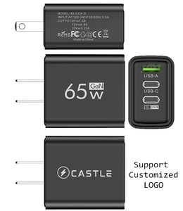 <span class=keywords><strong>Chargeur</strong></span> de Téléphone Mobile 1USB+2PD 65W Boîtier Givré <span class=keywords><strong>avec</strong></span> Prise EU US, Adaptateur Secteur Tête de Charge Rapide 5V2A Multiports PD Type C - Product Image 6