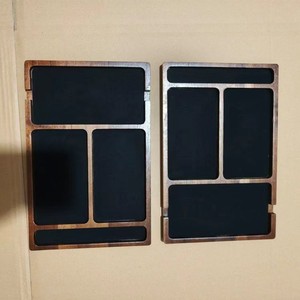 Wooden <b>Desktop</b> <b>Organizer</b> With Compartments <b>For</b> Phone And Accessories Natural Wood Color Rectangle Shape Tabletop Mount - Product Image 4