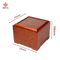 Urna para Mascotas ZHIHE, Diseño Artístico Único, Ecológica, Hecha a Mano, para Perros y Gatos, Superficie Lisa, Grano de Madera Claro y Hermoso, Madera Sólida
