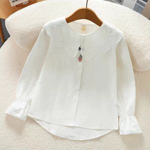 Ensemble de vêtements pour adolescentes de style nouveau, haut en dentelle à manches longues uni et salopette en <span class=keywords><strong>jean</strong></span>, tenue en 2 pièces pour filles - Product Image 3