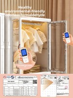 Organisateur de vêtements pour bébé, armoire pour nourrissons, pas d'assemblage requis, pliable compact, plusieurs niveaux, ouverture par porte, minimaliste moderne