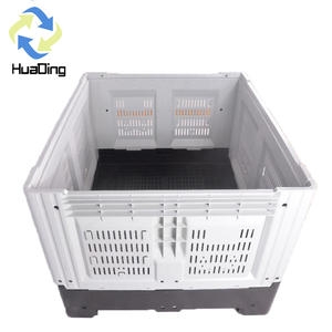 Meyve ve sebze için toptan ağır büyük katlanabilir geri dönüşümlü plastik palet kutusu - Product Image 4