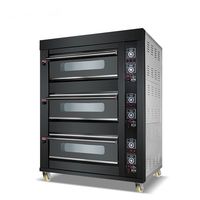 Four à sole avec chambre de levage pour pizza DIY, extérieur, double prix, électronique, pour boulangerie, extra large, en briques réfractaires, gaz, OT-28A