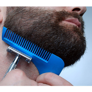 Nuevo y popular: 1 pieza de plantilla de alta calidad para dar forma y peinar la barba, con peine para barba, herramienta todo en uno, peine de ABS para plantilla de recorte de barba y cabello - Product Image 2