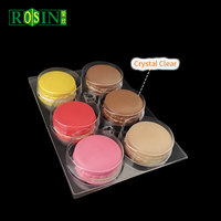 Transparent 6 pièces Macaron blisters plateau clair macarons en plastique de qualité alimentaire couvercle séparé boîte d'emballage