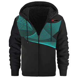 Custom Sherpa <b>Lined</b> Full Zip Hoodie | Sublimation Print <b>Fleece</b> <b>Jacket</b> | Heavyweight Winter Sportswear - Product Image 1