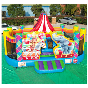 Château gonflable de <span class=keywords><strong>cirque</strong></span> de carnaval en PVC d'extérieur pour enfants, toboggan gonflable pour usage commercial - Product Image 2