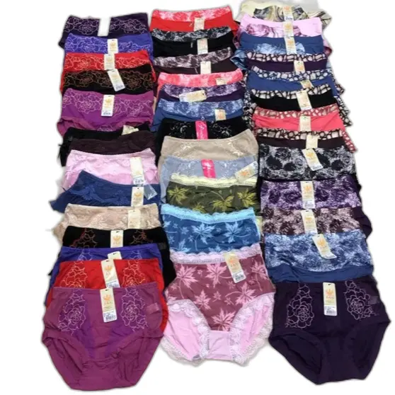 Cuecas de algodão modal femininas de alta qualidade, estilos e cores misturados, calcinha boxer feminina sexy, calcinha curta de tecido com preço baixo