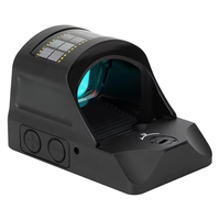 Mini viseur tactique HS507C-X2 à point rouge ouvert, fonction Shake-Awake, alimentation solaire, pour la chasse, avec support de fixation exosquelette réfléchissant