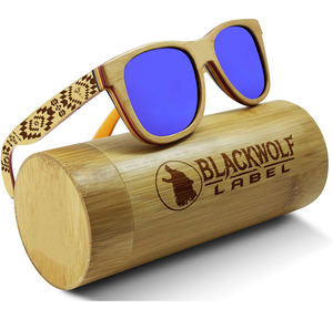 Lunettes <span class=keywords><strong>de</strong></span> <span class=keywords><strong>soleil</strong></span> polarisées <span class=keywords><strong>de</strong></span> haute qualité avec logo Stone Wood Design Cadre recyclé en jaune violet rouge bleu-Lunettes <span class=keywords><strong>de</strong></span> <span class=keywords><strong>soleil</strong></span> pour hommes - Product Image 3