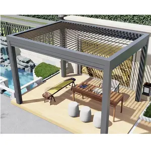 Rainproof Sunproof Garden Gazebo Usado Pergola De Alumínio Motorizado Para Venda