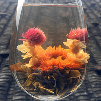 Thé fleuri chinois, art floral, thé vert au jasmin, boule de thé fleuri, meilleur cadeau, thé fleuri