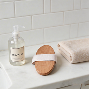 Brosse <span class=keywords><strong>de</strong></span> <span class=keywords><strong>bain</strong></span> en bois à poils <span class=keywords><strong>de</strong></span> sanglier naturels, personnalisée en usine, avec sangle en <span class=keywords><strong>toile</strong></span> pour l'exfoliation corporelle et le massage <span class=keywords><strong>de</strong></span> la peau sèche - Product Image 6