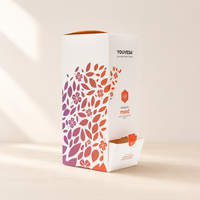 Boîte d'emballage en papier avec logo personnalisé, à ouverture par traction, écologique, vide, en carton pliable, pour sachets de café, de thé et de drip bag