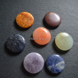 Rozrin <b>Crystals</b> Carved Gemstone Love Theme <b>Chakra</b> <b>Set</b> 028 for Feng Shui Art Collectible Meditation - Product Image 3