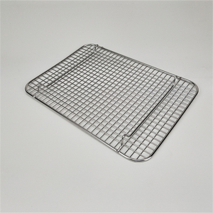गैर-स्टिक 304 स्टेनलेस स्टील बारबेक्यू रेस्तरां मछली ग्रिलिंग जाल खाना पकाने के लिए हैंडल के साथ हैंडल - Product Image 3