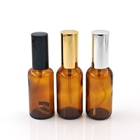 Flacons vides pour cosmétiques : Atomiseur liquide, pulvérisateur à brume fine, flacon pompe en verre ambré pour sérum capillaire, huiles essentielles et cosmétiques