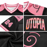 Jersey Sepak Bola Amerika Vintage Custom dengan Logo Cetak, Bahan Polyester Mesh Bernapas, Model Crop Fit untuk Wanita