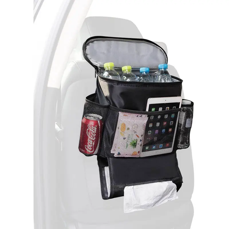 Hoge Kwaliteit Auto Rugleuning Organisator Met Goed Ontwerp Multi Pocket Reizen Opbergtas Waterdichte Auto Organizer Met Cooler Set