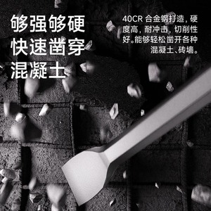Martillo y cincel, broca de corte, punzón de cabeza de cuchara, punzón de perforación, cincel plano, mango cuadrado, mango redondo, mango hexagonal - Product Image 2