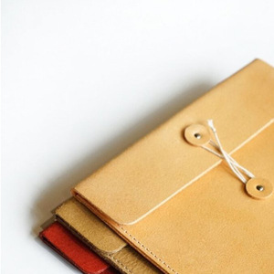 Bolsas de cuero personalizadas para documentos, tamaño A4/A5, carpetas de archivo estilo ejecutivo, organizadores de documentos con cordón. - Product Image 3